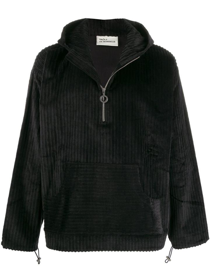 Drôle De Monsieur Velvet Ribbed Jacket - Black