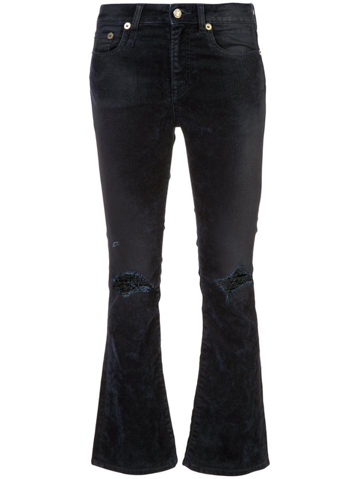 R13 Kick Fit Velvet Effect Jeans - Blue