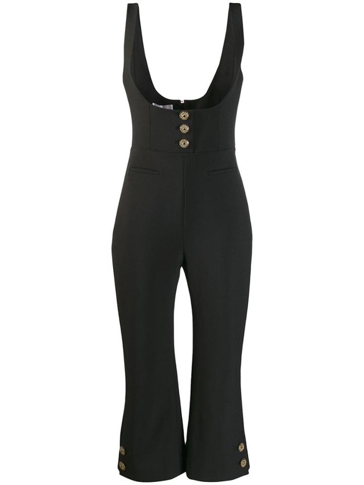 Carmen March Scoop Neck Cropped Jumpsuit - Black