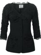 Moschino Vintage Laced Raglan Jacket, Women's, Size: Small, Black