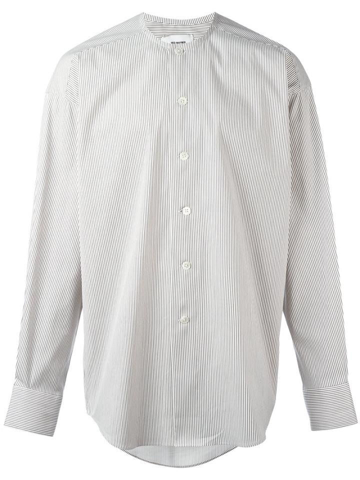 Hed Mayner Striped Shirt, Men's, Size: Small, Nude/neutrals, Cotton