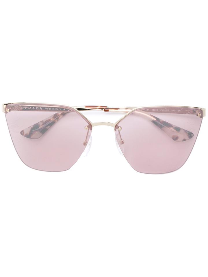 Prada Eyewear Cat-eye Sunglasses - Metallic