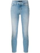 Cambio Stonewashed Cropped Jeans - Blue