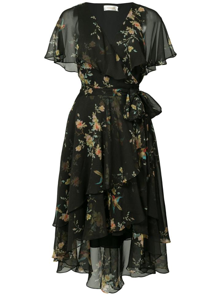 Zimmermann Asymmetric Wrap Dress - Black