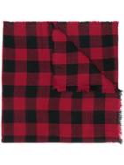 Woolrich Check Scarf - Red