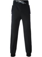 Moschino Straght Leg Track Pant, Men's, Size: 48, Black, Polyamide/spandex/elastane/viscose/virgin Wool