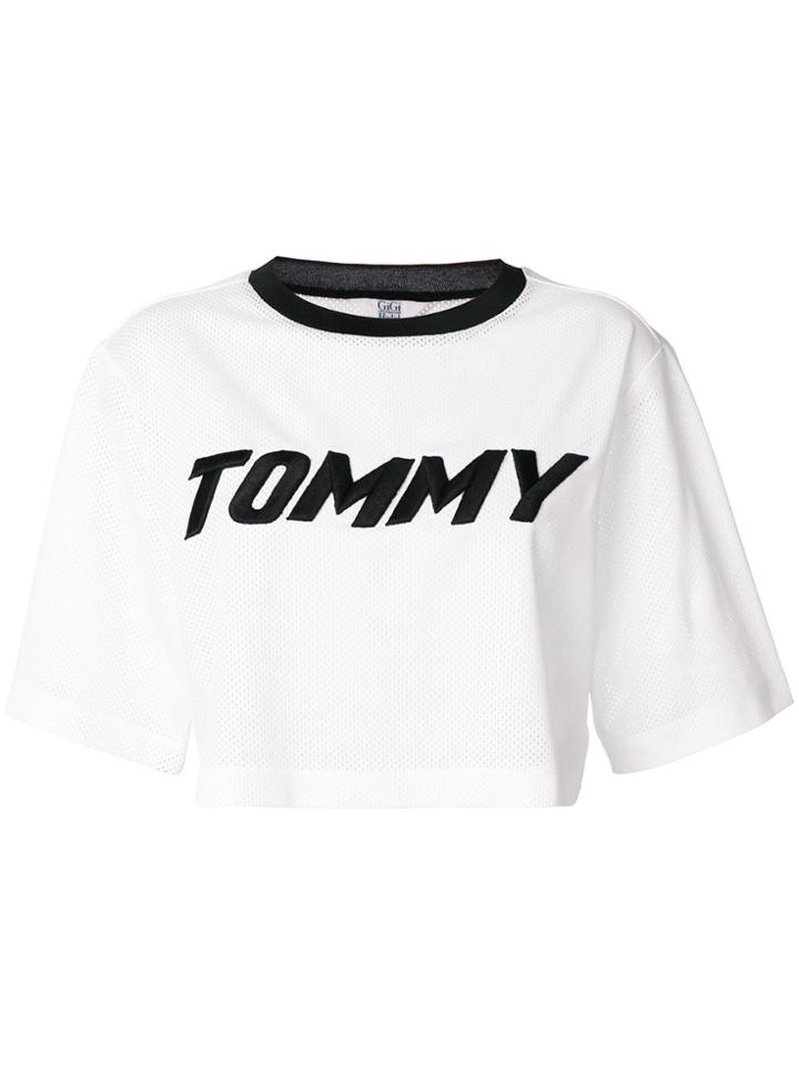 Tommy Hilfiger Cropped Racing T-shirt - White