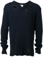 Maison Mihara Yasuhiro Cotton Slub Knit Pullover - Black