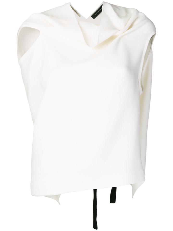 Roland Mouret Cowl Neck Blouse - White