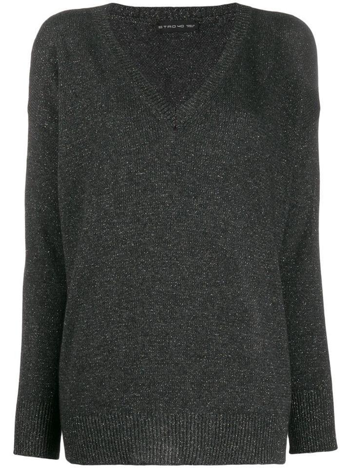 Etro V-neck Sweater - Grey
