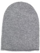 Allude Chunky Knit Beanie Hat - Grey