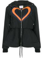 Iceberg Heart Panelled Puffer Jacket - Black