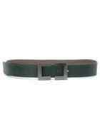 Sarah Chofakian Leather Face De Acro Belt - Green