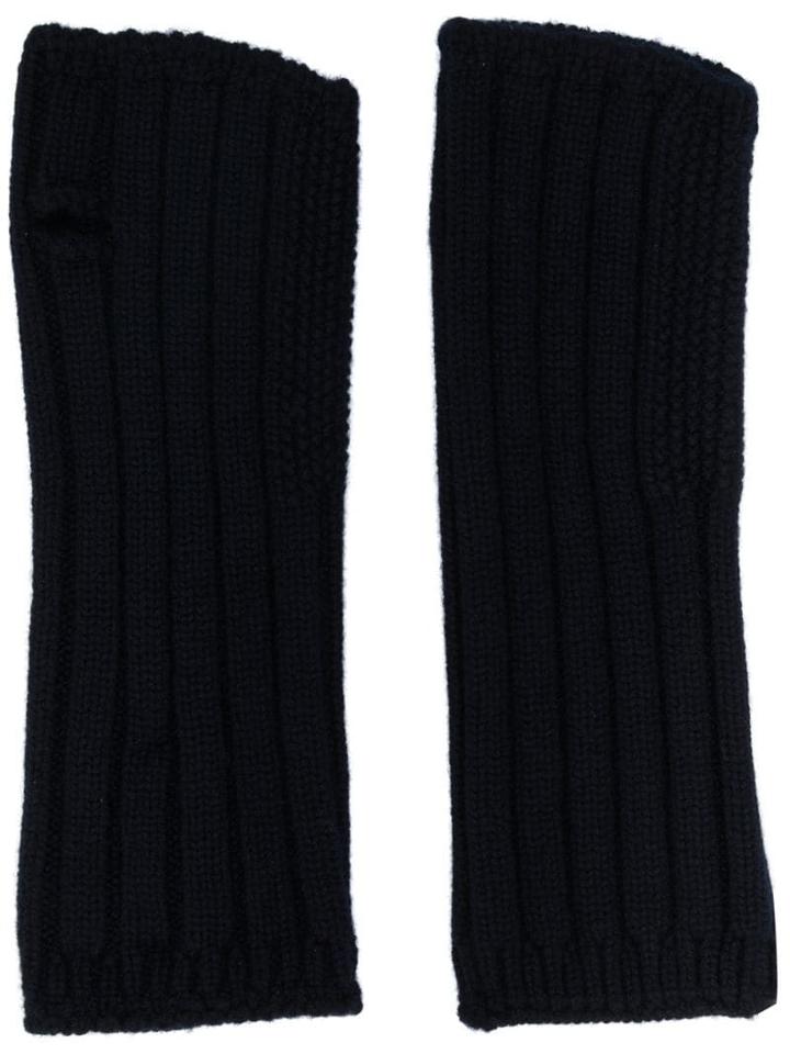 Holland & Holland Knitted Mittens - Blue