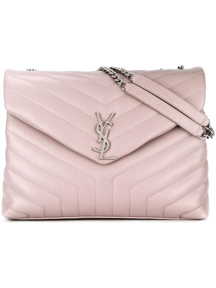 Saint Laurent Medium Lou Lou Monogram Bag, Women's, Pink/purple, Lamb Skin