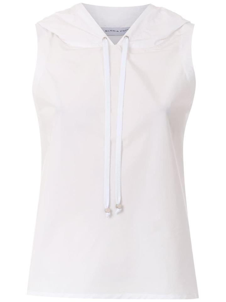 Gloria Coelho Hooded Blouse - White
