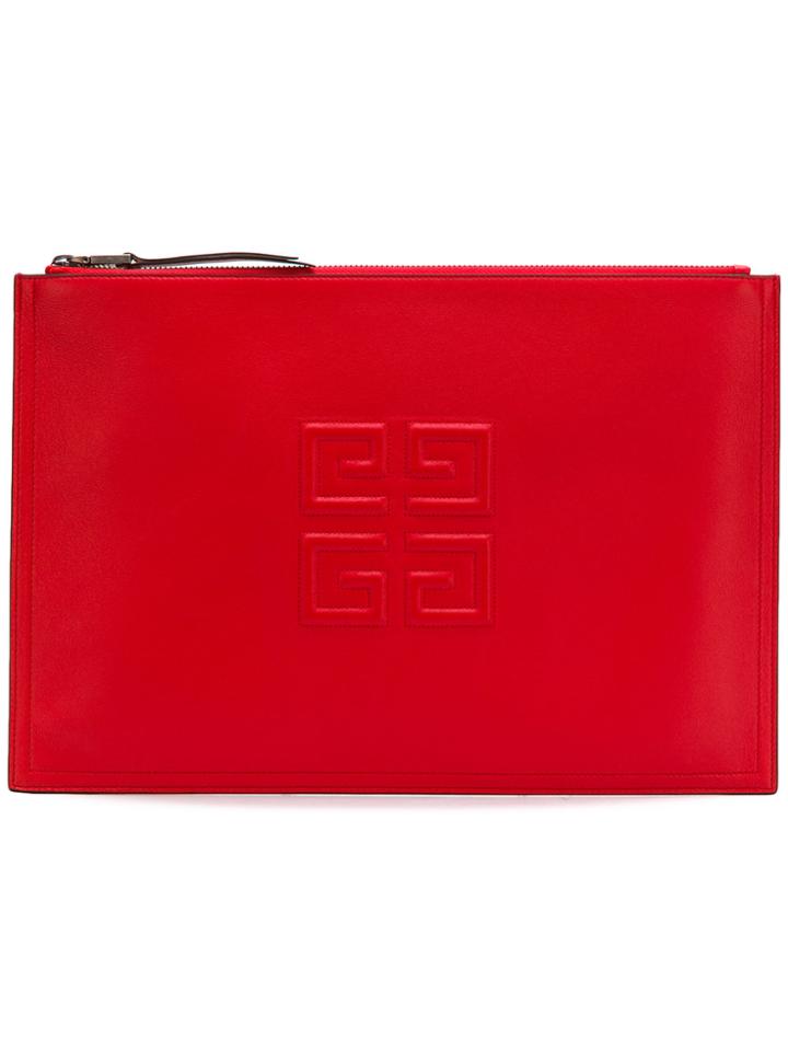 Givenchy Logo Emblem Pouch - Red