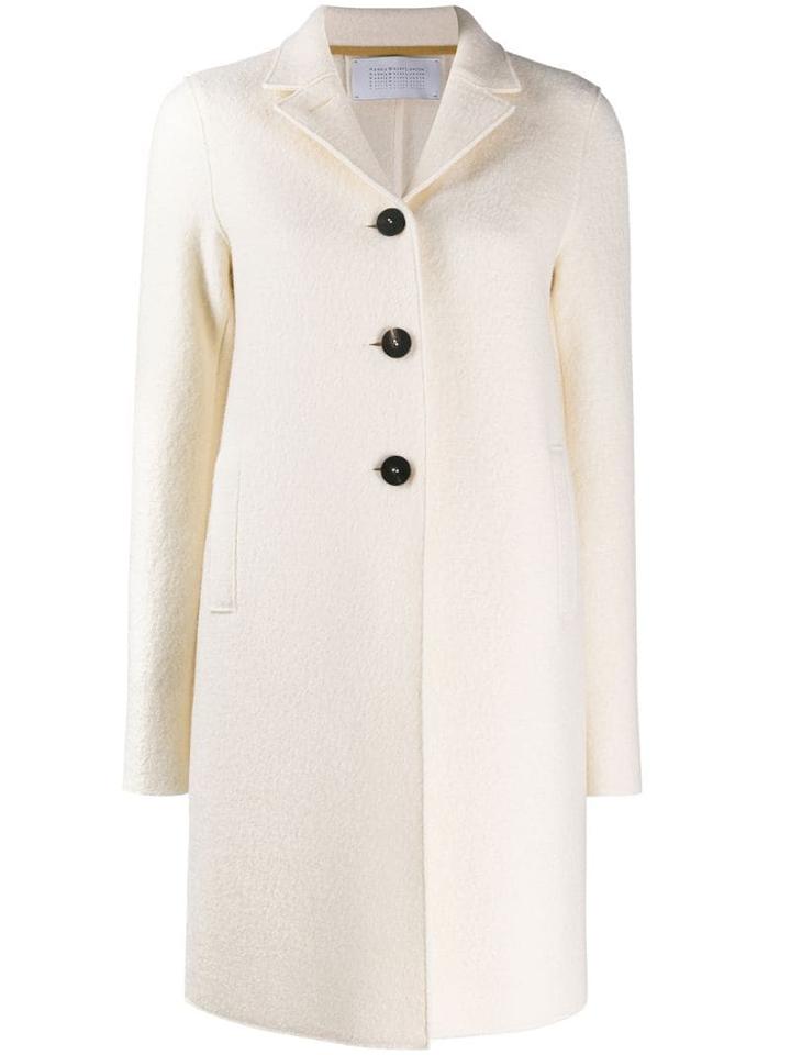 Harris Wharf London Single Breasted Coat - White