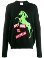 Nasaseasons No One Is Innocent Patch Sweater - Black