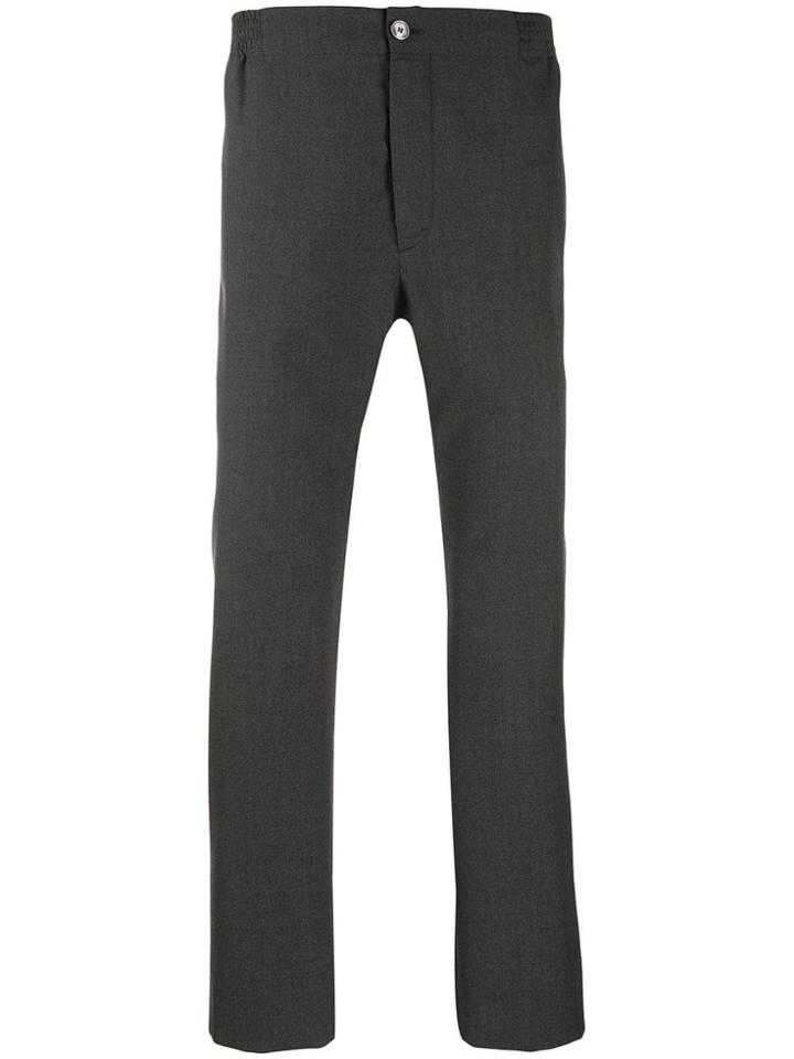Gucci Mid-rise Straight Leg Trousers - Grey