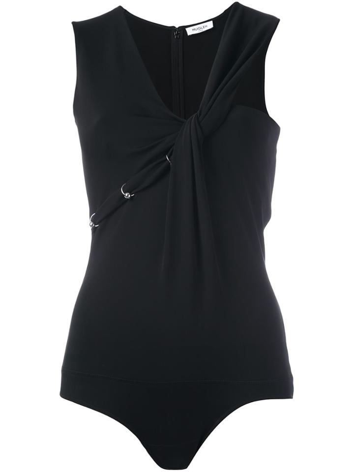 Mugler Piercing Detail Sleeveless Body - Black