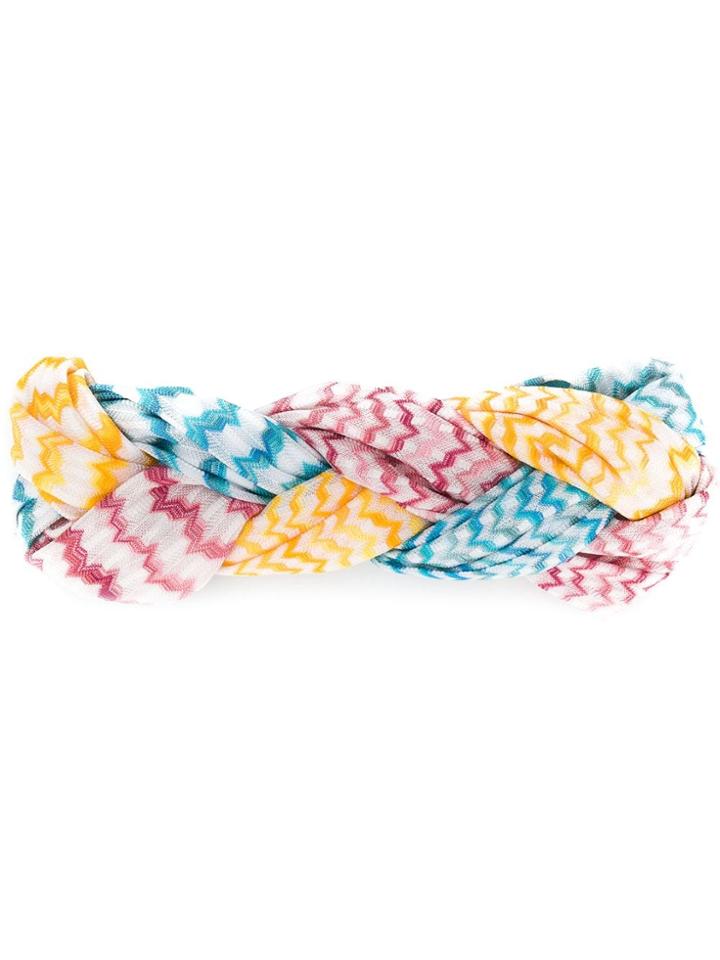 Missoni Mare Weaved Head Band - White