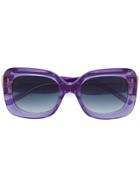 Pomellato Rectangular Frame Glasses - Pink & Purple