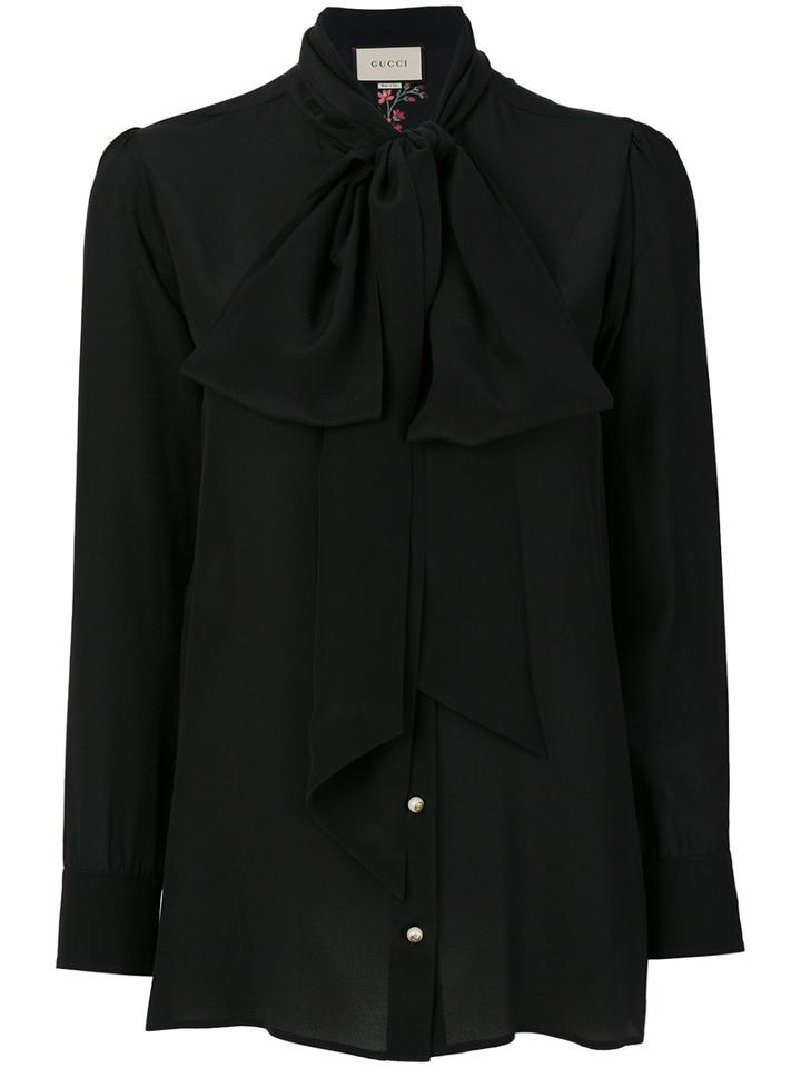 Gucci - Printed Blouse - Women - Silk - 40, Black, Silk