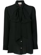 Gucci - Printed Blouse - Women - Silk - 40, Black, Silk