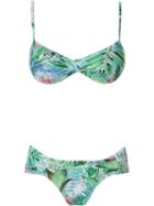 Lygia & Nanny Printed Bikini Set, Women's, Size: 46, Green, Polyamide/spandex/elastane