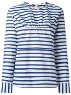 Marni Striped Blouse, Women's, Size: 42, Blue, Cotton