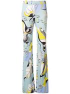 Emilio Pucci Frida Print Flared Trousers - Blue