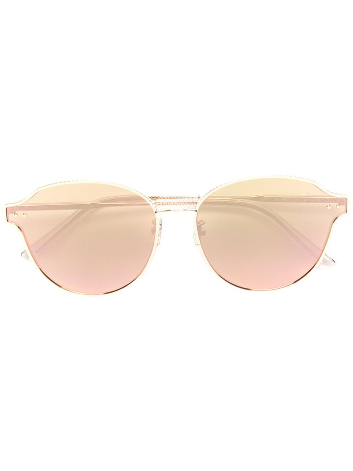 Bottega Veneta Eyewear Mirrored Cat Eye Sunglasses - Brown