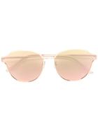 Bottega Veneta Eyewear Mirrored Cat Eye Sunglasses - Brown
