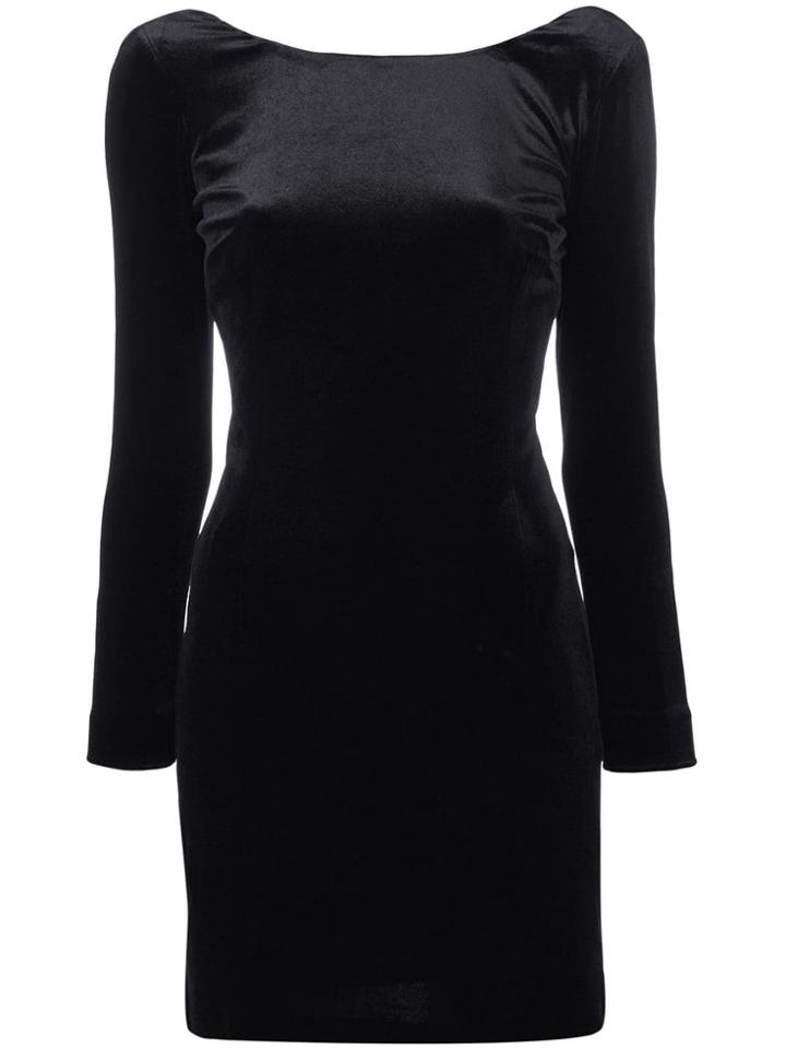 Blanca Velvet Mini Dress - Black