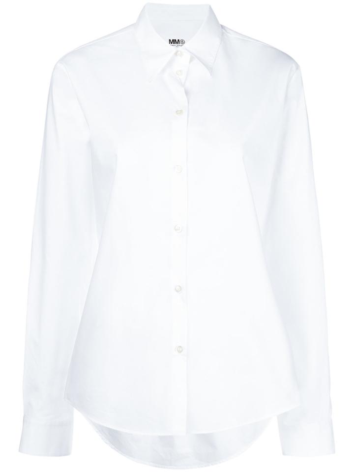 Mm6 Maison Margiela Open Back Shirt - White