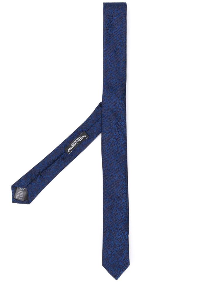 Dolce & Gabbana Jacquard Patterned Tie - Blue