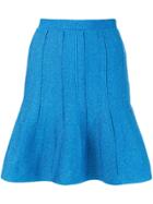Alberta Ferretti Flared Short Skirt - Blue