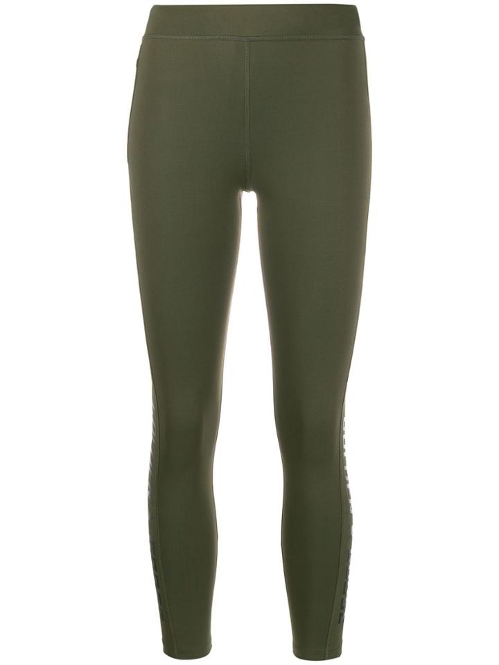 Golden Goose Logo Printed Performance Leggings - Green