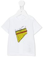 Stella Mccartney Kids - Pan Pipes Print Chuckle T-shirt - Kids - Cotton - 12 Mth, White