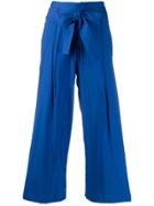 Liu Jo Belted Cropped Trousers - Red