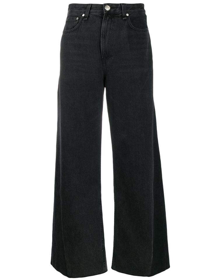 Rag & Bone Wide Leg Jeans - Black