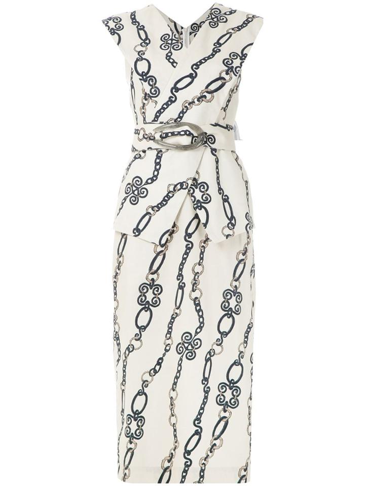 Framed Vestido Midi Chain Framed - Neutrals