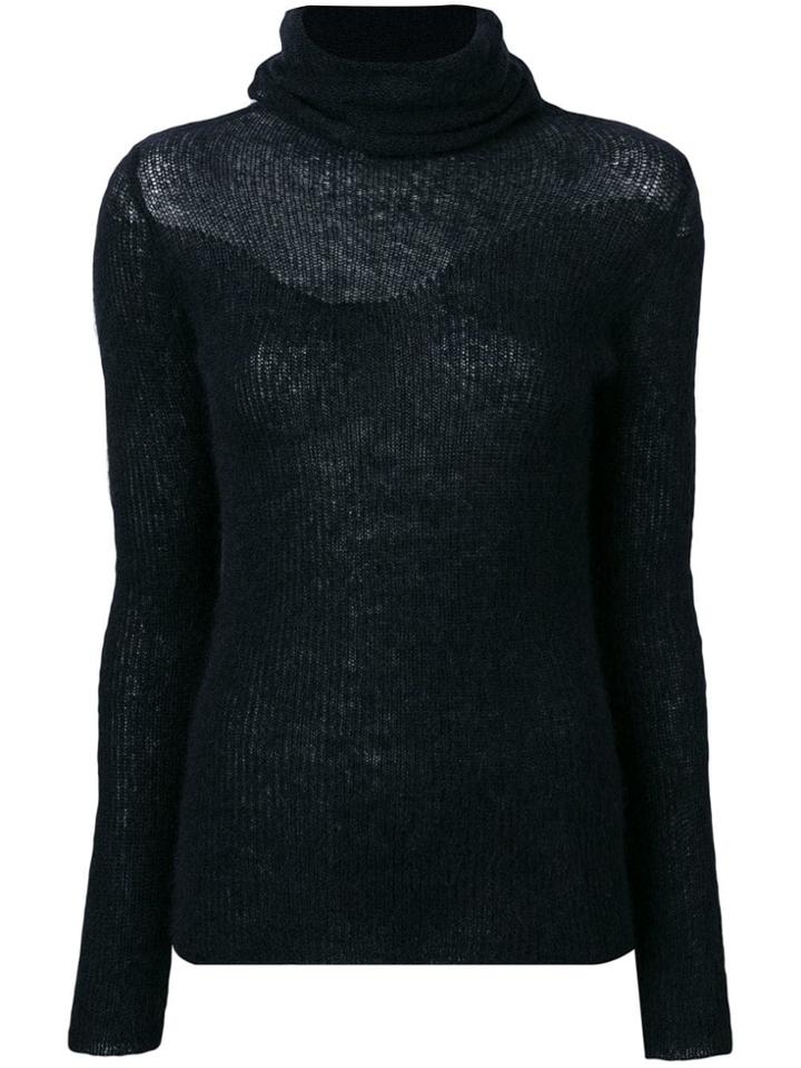 Roberto Collina Thin Knit Turtleneck Sweater - Blue