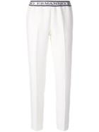 Ermanno Ermanno Tapered Cropped Trousers - White