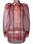 Daizy Shely Checked Shirt, Size: 42, Red, Silk