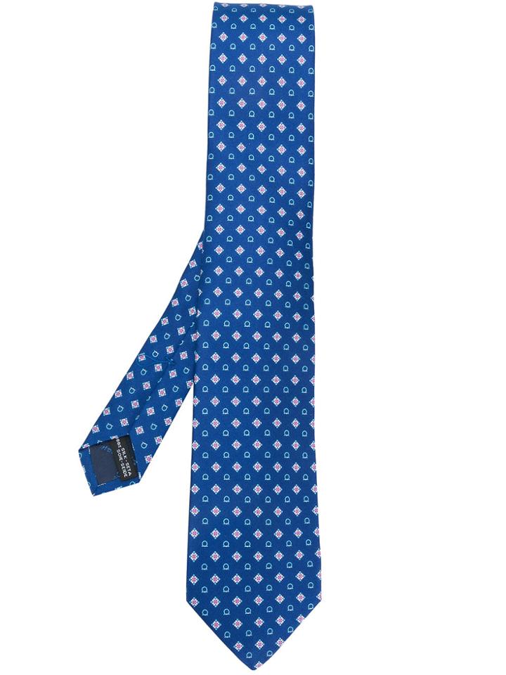 Salvatore Ferragamo Micro Print Tie - Blue