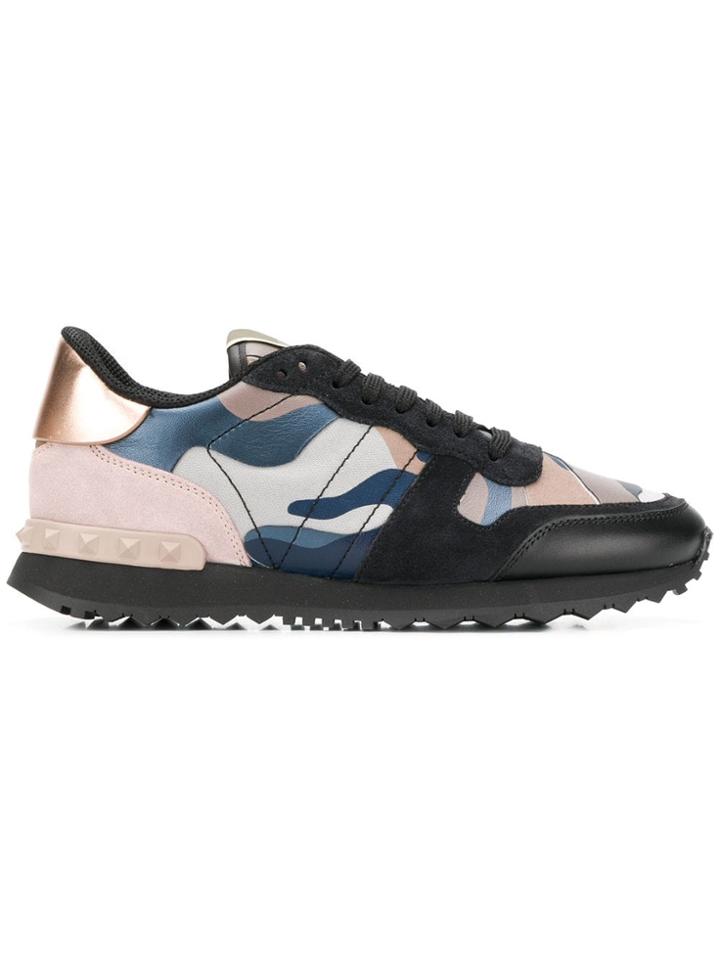 Valentino Valentino Garavani Camouflage Sneakers - Black