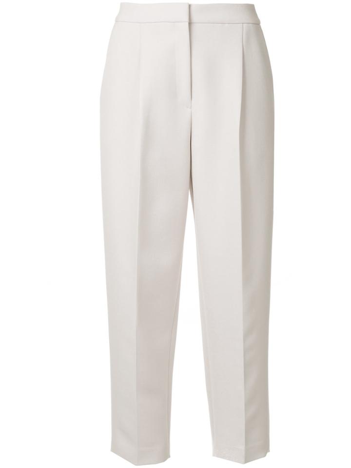 Cyclas High-waisted Cropped Trousers - Nude & Neutrals