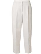 Cyclas High-waisted Cropped Trousers - Nude & Neutrals